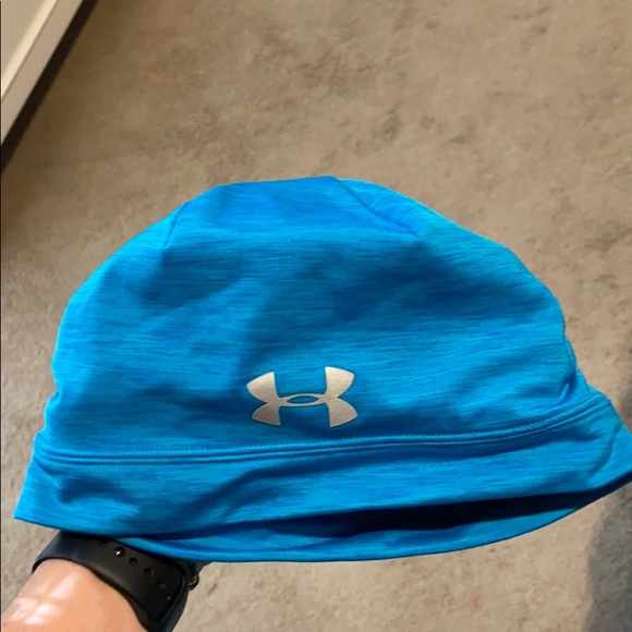 blue under armour beanie